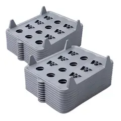 ENERGY PLUS - Setx2 Organizadores Ropa Apilable X10 Unidades C/U Gris