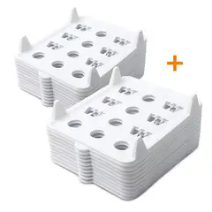 ENERGY PLUS - Setx2 Organizador De Ropa Apilable X10 Unds C/U Blanco