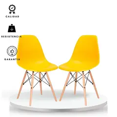 EKONOMODO COLOMBIA - Setx2 Silla Auxiliar Eames 39X45X85 Amarillo