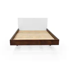 HOGAR VENECIA - Cama Lanus Doble Blanco Caramelo