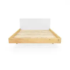 HOGAR VENECIA - Cama Lanus Queen Blanco Natural