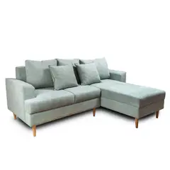 KAIU HOME - Sofá Esquinero Turqui + Cojines + Patas En Roble