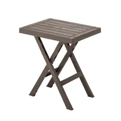 RIMAX - Mesa Plástica Rectángula Plegable 65x50cm Baru Mocca