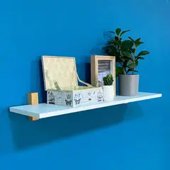 HOMESTYLE - Repisa Dado Pino + Blanco 80x19x12 cm
