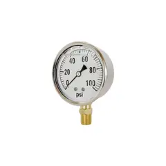 VALLEY INDUSTRIES - Manómetro De Llena Liquido Acero Inoxidable 6.35 Cm