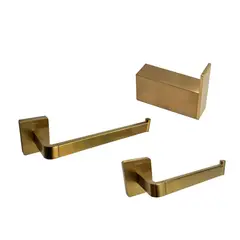 INKORPORAR - Kit Accesorios Baño X 3 Grazia Oro Mate Dorado