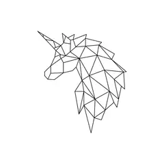 ADAZIO - Vinilo Unicornio Geométrico L 87X100Cm