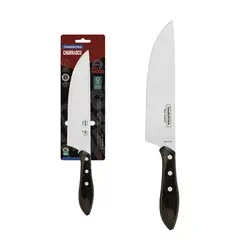 TRAMONTINA - Cuchillo Parrillero Acero Inoxidable Mango Polywood 42 Cm