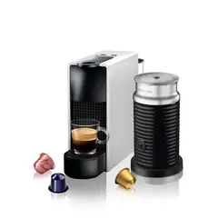 NESPRESSO - Cafetera Essenza Mini Silver con Espumador de Leche