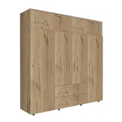 RTA DESIGN - Armario Luque 200X204X50cm Madera natural/Blanco