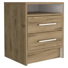 RTA DESIGN - Mesa De Noche Eter 50.7X40X37.6 Macadamia-Blanc