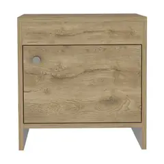 RTA DESIGN - Mesa De Noche 41.6X40X35.2 Colore Macadamia-Blanco