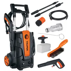 TRUPER - Hidrolavadora Eléctrica más Cepillo 2.000 PSI con Accesorios