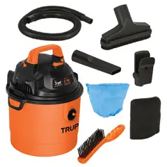 TRUPER - Aspiradora Con Cepillo 11 Lt Solidos Y Líquidos Trabajo Pesado