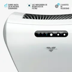 VORNADO AIR - Purificador De Aire Hepa Blanco De 20.43 M2