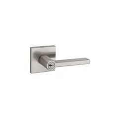 KWIKSET - Cerradura de Manija Cuadrada Halifax para Baño Niquel Satínada