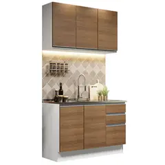 MADESA - Cocina Integral Glamy Con Mesón De Acero 120 Cm