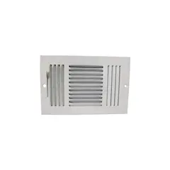 GENERICO - Rejilla para Pared Lat de 3 Vías Blanco de 25.4 X 15.24 cm