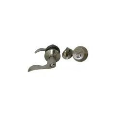 SCHLAGE LOCK - Juego Cerradura Pomo y Cerrojo Niquelalo para Puerta de Entrada