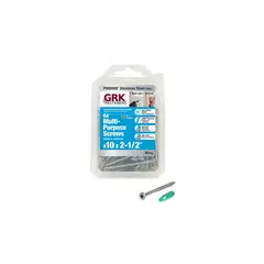 GRK FASTENERS - Tornillo Deck Acero Inox 305 N. 10 de 6 Paquete X 80 Unidades