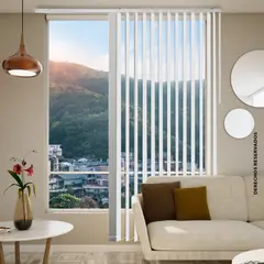 REGGIA - Persiana Vertical De Tela 160x220 Cm Blanco Niebla