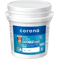 CORONA - Pintura para Interior Súper Lavable Max Blanco 2.5 Galones