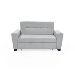 HOGAR VENECIA - Sofa cama 2p reclinable hamburgo 86x160x87 plata