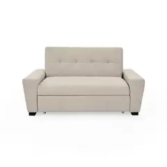 HOGAR VENECIA - Sofá Cama 2P Reclinable Hamburgo 86X160X87 Beige