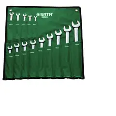 SATA - Juego de Llaves 14 Piezas Combinadas Espejo Lona 8 - 24 mm