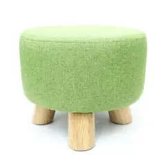 BANZAY - Puff Auxiliar Butaco Redondo Descansapies Verde