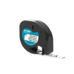 DYMO - Cinta Plástico Col Negro/Blanco 12Mm 4M Para Letratag Xr100T100H