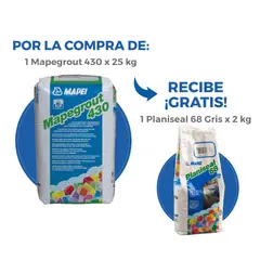 MAPEI - Mapegrout 430 Bulto x 25k + 1 Planiseal 68 x 2k