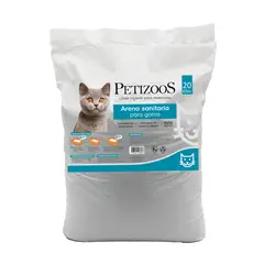 PETIZOOS - Arena Sanitaria Gato Aglomerante Absorbente Bentonita 20 kg