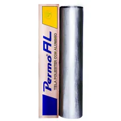 GENERICO - Tela Asfáltica Base Poliéster + Foil de Aluminio Permoal x 20 m2 Papelim