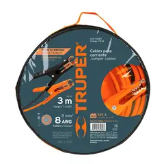 TRUPER - Cable Pasa Corriente O Para Iniciar De 3 M, 225 A Y 8 Awg