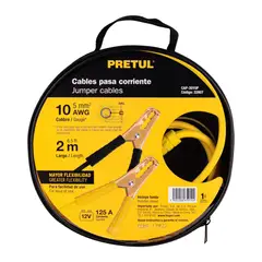 PRETUL - Cable Pasa Corriente O Para Iniciar De 2 M, 125 A Y 10 Awg
