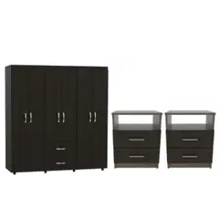 RTA DESIGN - Combo Dormitorio Dex Con Closet Y Mesa De Noche