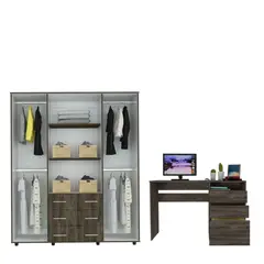 RTA DESIGN - Combo Habitación Hemera Con Closet Y Escritorio