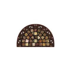 APACHE MILLS - Alfombra para Puerta de 55.88 X 91.44 cm 1/2 Círculo Diseño Romano