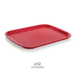 ESTRA - Bandeja Autoservicio Grande 35.5 X 47cm Rojo