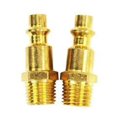 UBERMANN - Conector Macho 1/4-pulg Equipo Neumático x2Pzs