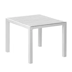 MQ - Mesa Plástica Cuadrada 90X90X74Cm Madeira Silver