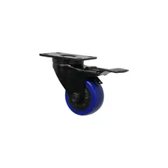 SHEPHERD HARDWARE - Rueda Giratoria 3 Pulgadas con Freno y Rueda de TPU