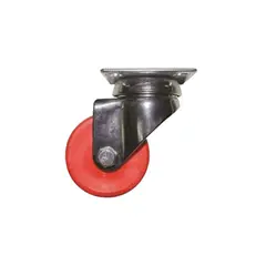 SHEPHERD HARDWARE - Rueda Giratoria de Poli Color Rojo Cereza de 5.08 cm