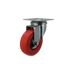 SHEPHERD HARDWARE - Rueda Giratoria Shepherd con Rueda de Poliuretano Roja Resistente