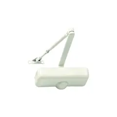 TELL - Cierrapuertas Acero Inoxidable Con Brazo Fijo Marfil