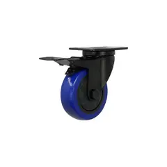 SHEPHERD HARDWARE - Rueda Giratoria con Freno en TPU para Equipos Livianos