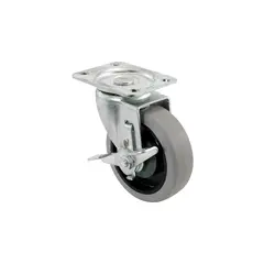 SHEPHERD HARDWARE - Rueda Giratoria Caucho Termoplástica de 10.16 cm con Freno