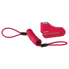 HERMEX - Candado Para Moto De 10 Mm, Uso En Discos Con Funda Y Cable