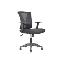 ERGONOMUS - Silla de Escritorio Ejecutiva Soporte Lumbar Brazo Graduable Negro Niza